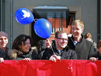 Vor dem Rathaus